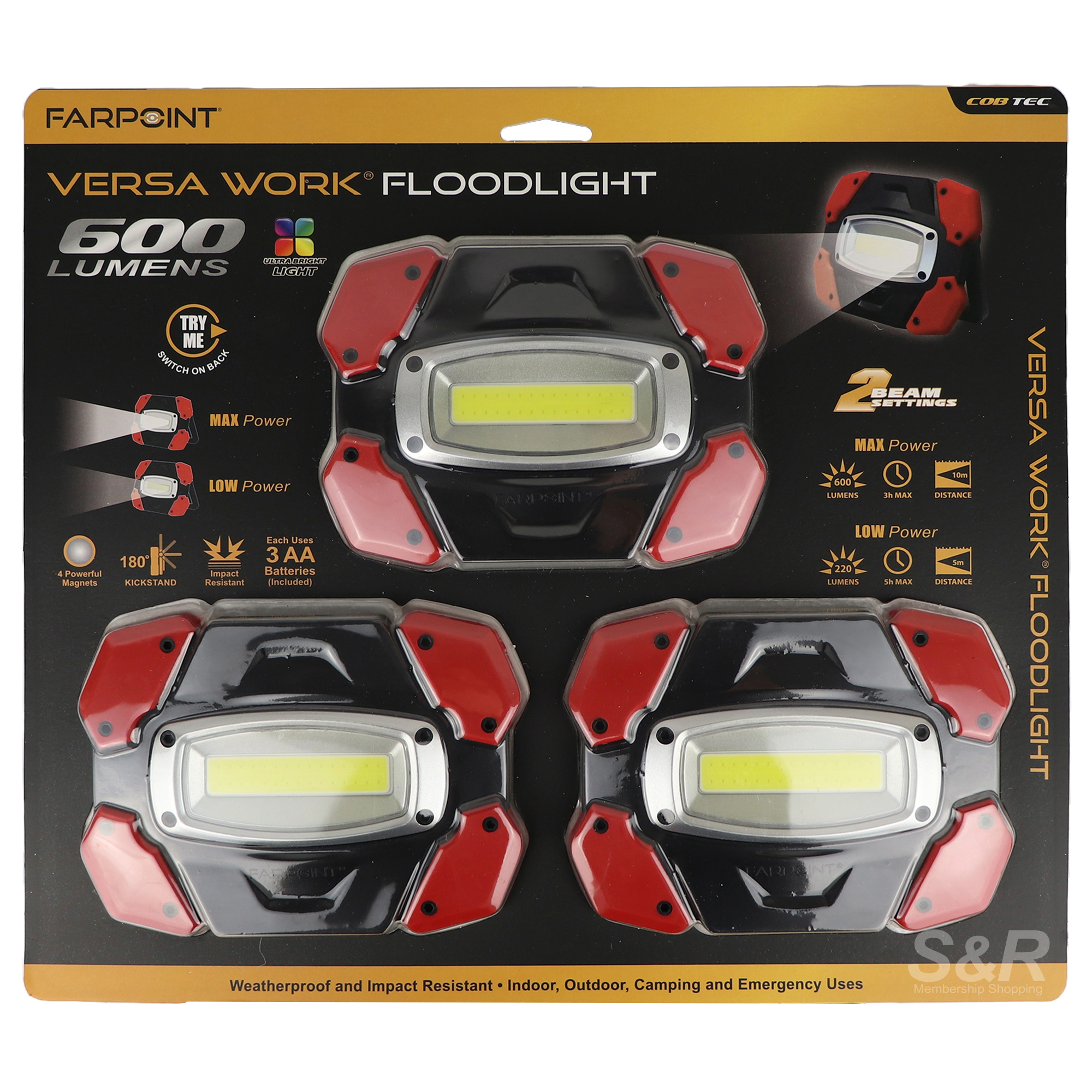 Farpoint Versa Work Floodlight 600 Lumens Farpoint Versa Work Floodlight 600 Lumens